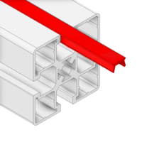 61-033-6 MODULAR SOLUTIONS SHALLOW COVER PROFILE RED 2 METERS IN LENGTH